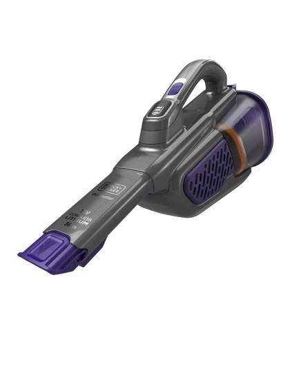 Black & Decker BHHV520BFP aspirapolvere senza filo Nero, Viola Senza sacchetto