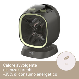 Imetec Silent Power Protection, Termoventilatore silenzioso, 2100 W, Stufetta Elettrica, Timer spegnimento programmabile,