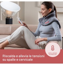 Imetec Intellisense Cervical, Termoforo per Cervicale e Spalle, Cuscino Termico, 47x52 cm, Tessuto Anallergico, 5 Temperature,