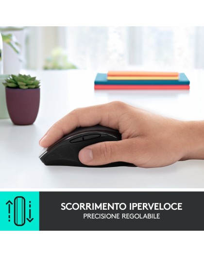 Logitech M100 Mouse USB con Cavo, 3 Pulsanti, Tracciamento Ottico 1000 DPI, Ambidestro, Compatibile con PC, Mac, Laptop