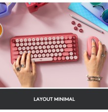 Logitech POP Keys Tastiera Meccanica Wireless con Tasti Emoji Personalizzabili, Design Compatto Durevole, Connettività