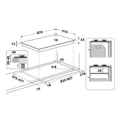 Hotpoint Ariston Piano cottura a gas Hotpoint PHN 960MST (AV) R HA