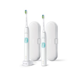 Philips Sonicare 4300 series ProtectiveClean Spazzolini Elettrici Sonici, con custodia da viaggio, confezione da 2 Spazzolini