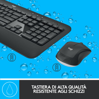 Logitech MK540 Advanced Combo Tastiera e Mouse Wireless per Windows, Ricevitore USB Unifying 2,4 GHz, Tasti di Scelta Rapida