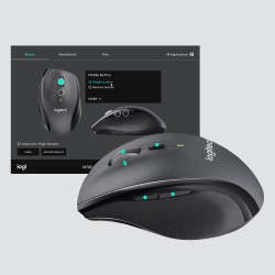 Logitech M705 Marathon Mouse Wireless, Ricevitore USB Unifying 2,4 GHz, 1000 DPI, 5 Pulsanti Programmabili, Durata Batteria di