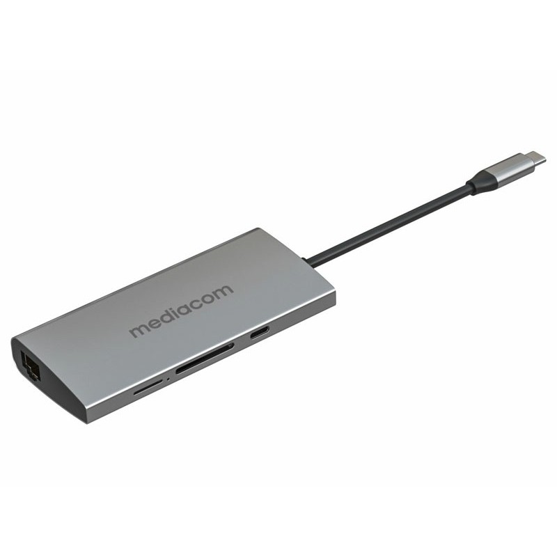 Mediacom MD-C316 replicatore di porte e docking station per laptop USB 3.2 Gen 1 (3.1 Gen 1) Type-C Alluminio