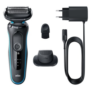 Braun Series 5 51-M1200s rasoio elettrico Trimmer Nero, Blu