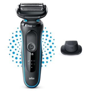 Braun Series 5 51-M1200s rasoio elettrico Trimmer Nero, Blu