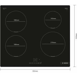 Bosch Serie 4 PUE611BB5E Piano cottura a induzione 60 cm Nero, senza profili