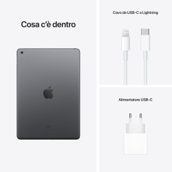 Apple iPad , 10.2" LED, 2160 x 1620, A13 Bionic, 64GB, 802.11ac Wi-Fi 5, Bluetooth 4.2, Touch ID, 8MP + 12MP, iPadOS