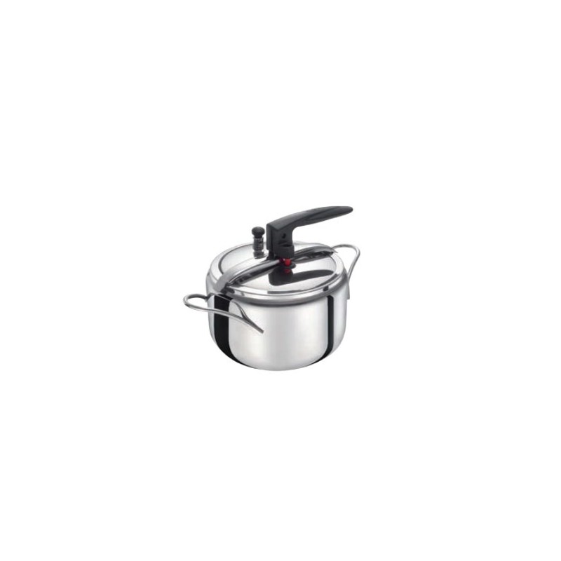 Bialetti Y0DVPP0223 pentola a pressione per piano cottura 3,5 L Nero, Acciaio inox