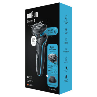 Braun Series 5 51-M1200s rasoio elettrico Trimmer Nero, Blu