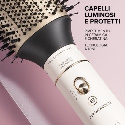 Bellissima Imetec Air Wonder, Spazzola Ad Aria Calda, Tecnologia A Ioni, Spazzole Rivestite In Ceramica E Cheratina, Asciuga,