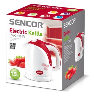 Sencor SWK 1504RD bollitore elettrico 1,5 L 2000 W Rosso, Bianco