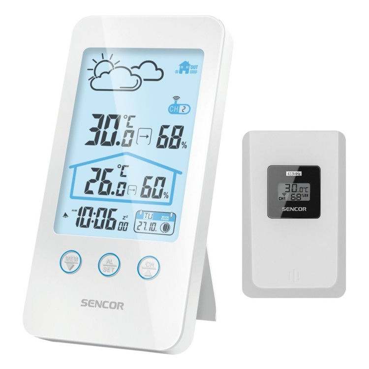 Sencor SWS 3000 W stazione meteorologica digitale Bianco LCD CA Batteria