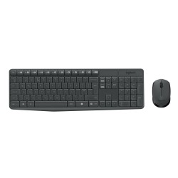 Logitech MK235 Combo Tastiera e Mouse Wireless per Windows, Ricevitore Unifying USB 2,4 GHz Wireless, 15 Tasti FN, Lunga Durata