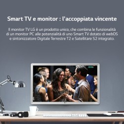 LG 24TQ510S Monitor TV 23.6" smart webOS 22 Wi-Fi NOVITÀ 2022 Bianco