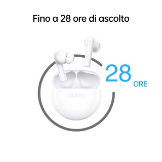 OPPO Enco Buds2, Auricolari True Wireless, Bluetooth 5.2, in-ear, Cancellazione rumore in chiamata, Comandi Touch, Audio