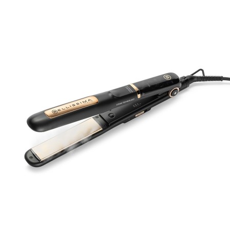 Bellissima Imetec Steam Ceramic & Keratin, Piastra per capelli a vapore, liscio a lungo, protezione dal calore, 3 temperature,