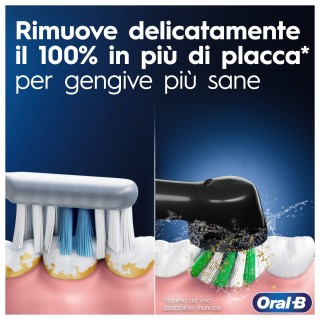 Oral-B Pro 3 Spazzolino Elettrico Ricaricabile Nero Pro3 3000, 2 Testine, 1 Spazzolino