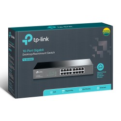 TP-Link TL-SG1016D Non gestito Gigabit Ethernet (10 100 1000) Nero