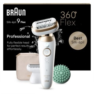 Braun Silk-épil 9 Flex 9-071 3D 40 pinzette Oro, Bianco