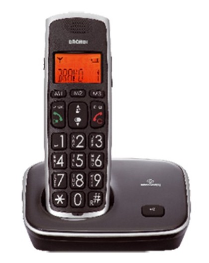 Brondi Bravo Gold Telefono DECT Identificatore di chiamata Nero