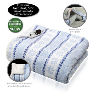 Macom Enjoy & Relax 943 scaldapiedi elettrico 160 W Blu, Bianco