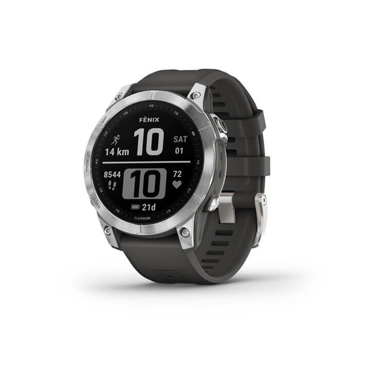 Garmin fenix 7 3,3 cm (1.3") MIP 47 mm Digitale 260 x 260 Pixel Touch screen Argento Wi-Fi GPS (satellitare)