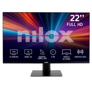 Nilox MONITOR 21.5" IPS 5MS VGA HDMI Monitor PC 55,9 cm (22") 1920 x 1080 Pixel Full HD LED Nero