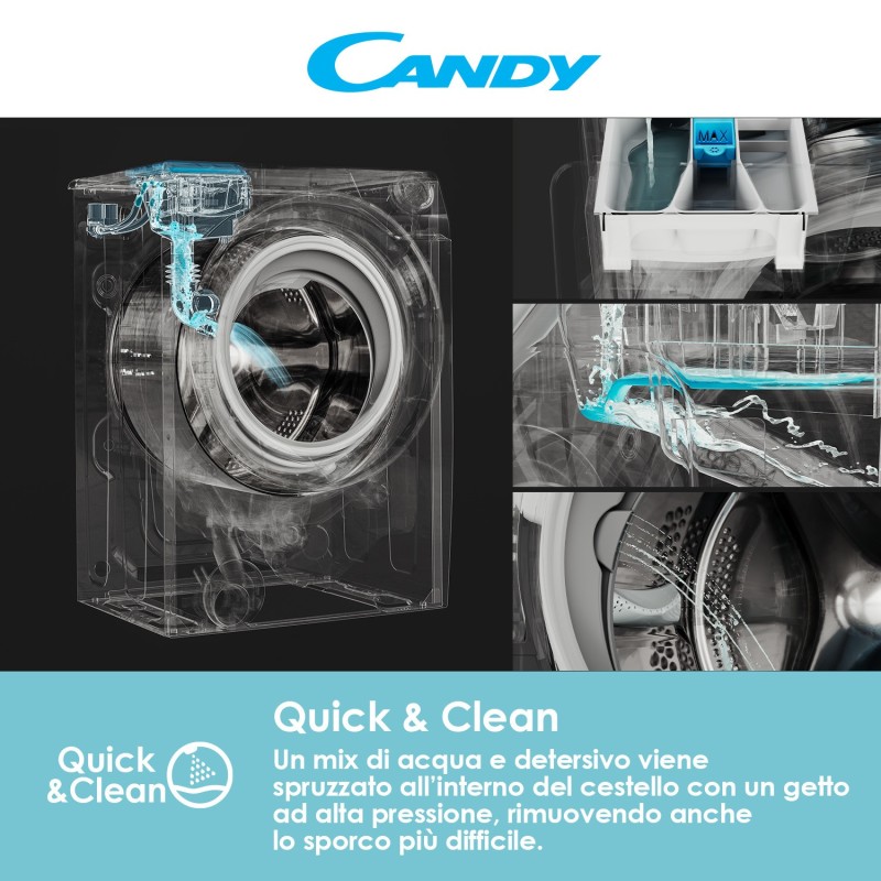 Candy Smart CS1292DW4-11 lavatrice Caricamento frontale 9 kg 1200 Giri min Bianco