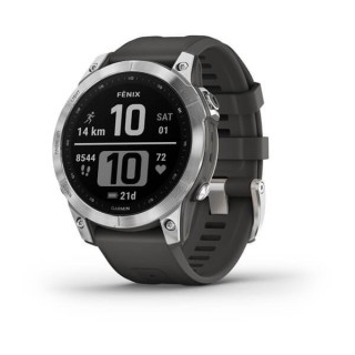 Garmin fenix 7 3,3 cm (1.3") MIP 47 mm Digitale 260 x 260 Pixel Touch screen Argento Wi-Fi GPS (satellitare)