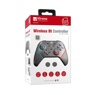 Xtreme Wireless BT Controller Nero Bluetooth Gamepad Analogico Digitale Nintendo Switch