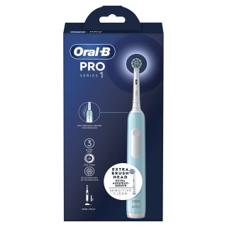 Oral-B Spazzolino Elettrico Ricaricabile Series 1 Blu con 2 Testine di Ricambio, 1 Spazzolino