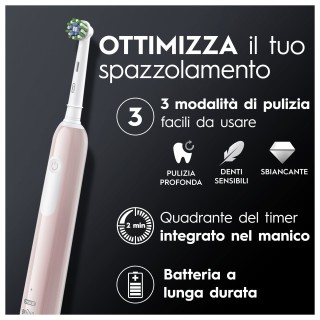 Oral-B Pro Series 1 Adulto Spazzolino rotante-oscillante Rosa