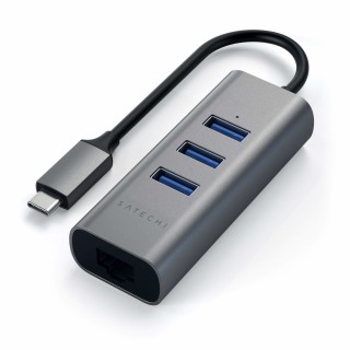 Satechi ST-TC2N1USB31AM replicatore di porte e docking station per laptop USB 3.2 Gen 1 (3.1 Gen 1) Type-C Grigio