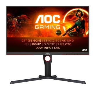 AOC G3 U27G3X BK Monitor PC 68,6 cm (27") 3840 x 2160 Pixel 4K Ultra HD LED Nero, Rosso