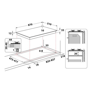 Hotpoint Ariston Piano cottura a gas PHN 960MST (AN) R HA