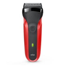 Braun Series 3 300s Rasoio Elettrico Ricaricabile, Rasoio Da Barba Per Uomo, Rosso