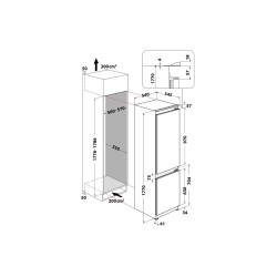 Hotpoint Ariston Frigorifero combinato ad incasso BCB 7030 D2