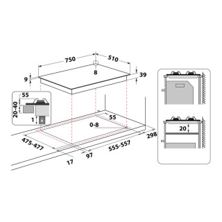 Hotpoint Ariston Piano cottura a gas PCN 751 T IX HA