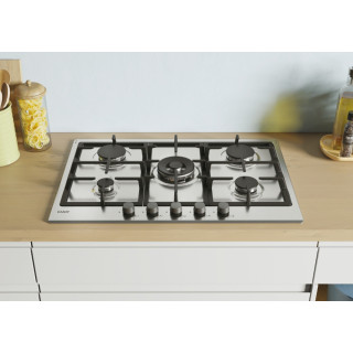 Candy Timeless CHG74WX Acciaio inox Da incasso 74.5 cm Gas 5 Fornello(i)