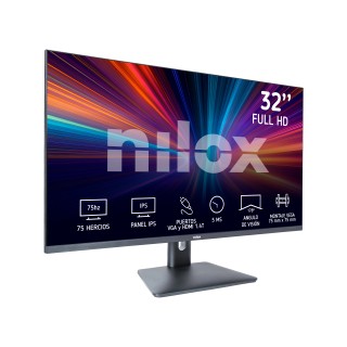 Nilox MONITOR 32" NXM32FHD11 IPS 5MS HDMI VGA Monitor PC 81,3 cm (32") 1920 x 1080 Pixel Full HD LED Nero