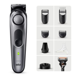 Braun BeardTrimmer 7 BT7420 regolabarba Batteria 40 2 cm Argento