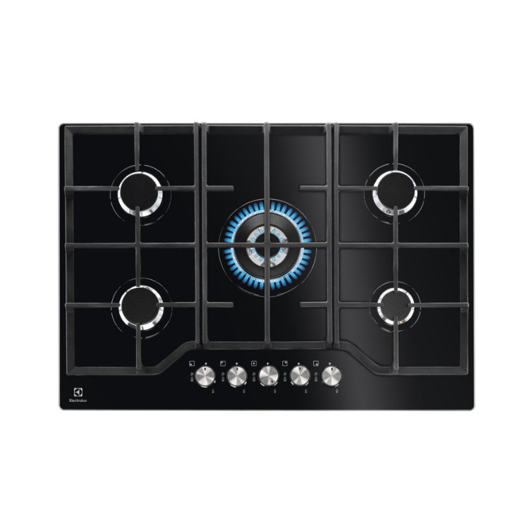 Electrolux EGG7536K Nero Da incasso 74 cm Gas 5 Fornello(i)