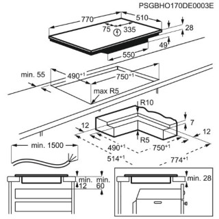 AEG IKB84443IB Nero Da incasso 80 cm Piano cottura a induzione 4 Fornello(i)