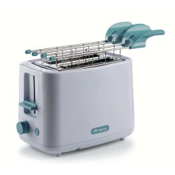 Ariete 157 Tostapane Breakfast, 760W, Capacità 2 fette di pane, Pinze in acciaio inox, 7 livelli di doratura, Pulsante stop,