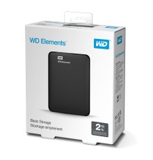 Western Digital WD Elements Portable disco rigido esterno 2 TB 2.5" Micro-USB B 3.2 Gen 1 (3.1 Gen 1) Nero