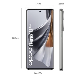 OPPO Reno RENO10 Smartphone 5G, AI Tripla fotocamera 64+32+8MP, Selfie 32MP, Display 6.7" 120HZ AMOLED, 5000 mAh, RAM 8GB (Esp.