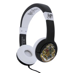 OTL Technologies Harry Potter Hogwarts Crest Kids Cuffie Cablato A Padiglione MUSICA Nero, Bianco